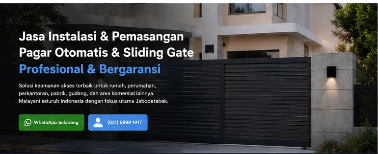 Jasa instalasi pagar otomatis dan sliding gate
